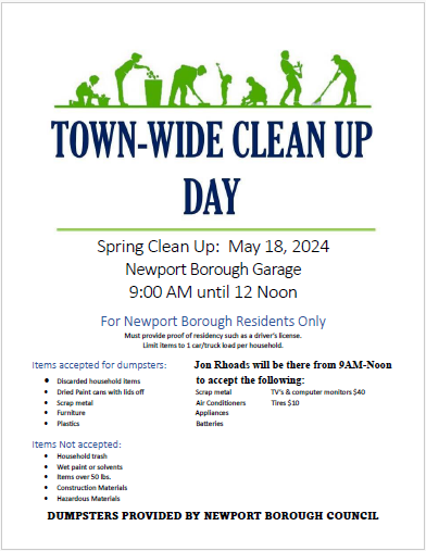 Spring Clean Up – May 18, 2024